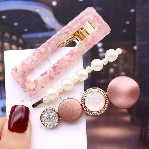 Other - Fashion Hair Barrettes 3 Pieces Acrylic Resin
